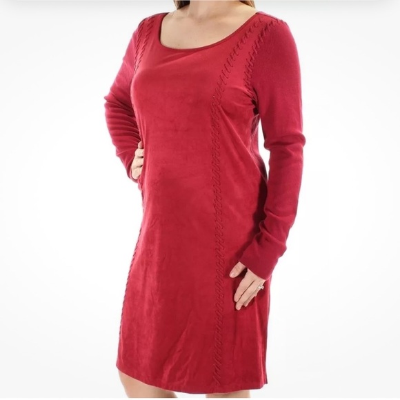 I.N.C. International Concepts Beauty Berry Dress Size P/P Zipper Neck New - Picture 5 of 6